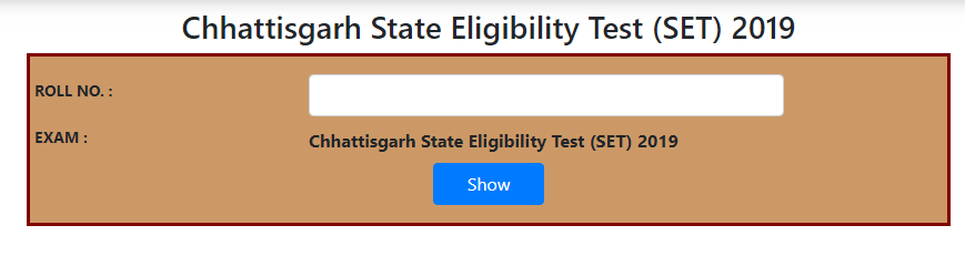 CG SET Result 2019-20 Chhattisgarh State Eligibility Cut Off,