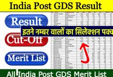 Download 1593 Merit List PDF CG GDS Result 2023 -Chhattisgarh Postal Gramin Dak Sevak, Cut Off