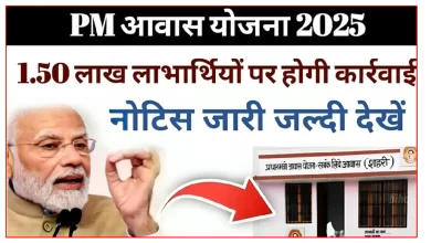 प्रधानमंत्री आवास योजना के 1.50 लाख लाभार्थियों को नोटिस, पैसा लेने के बाद भी नहीं बनाया घरrecruitment-2025/#more-4346